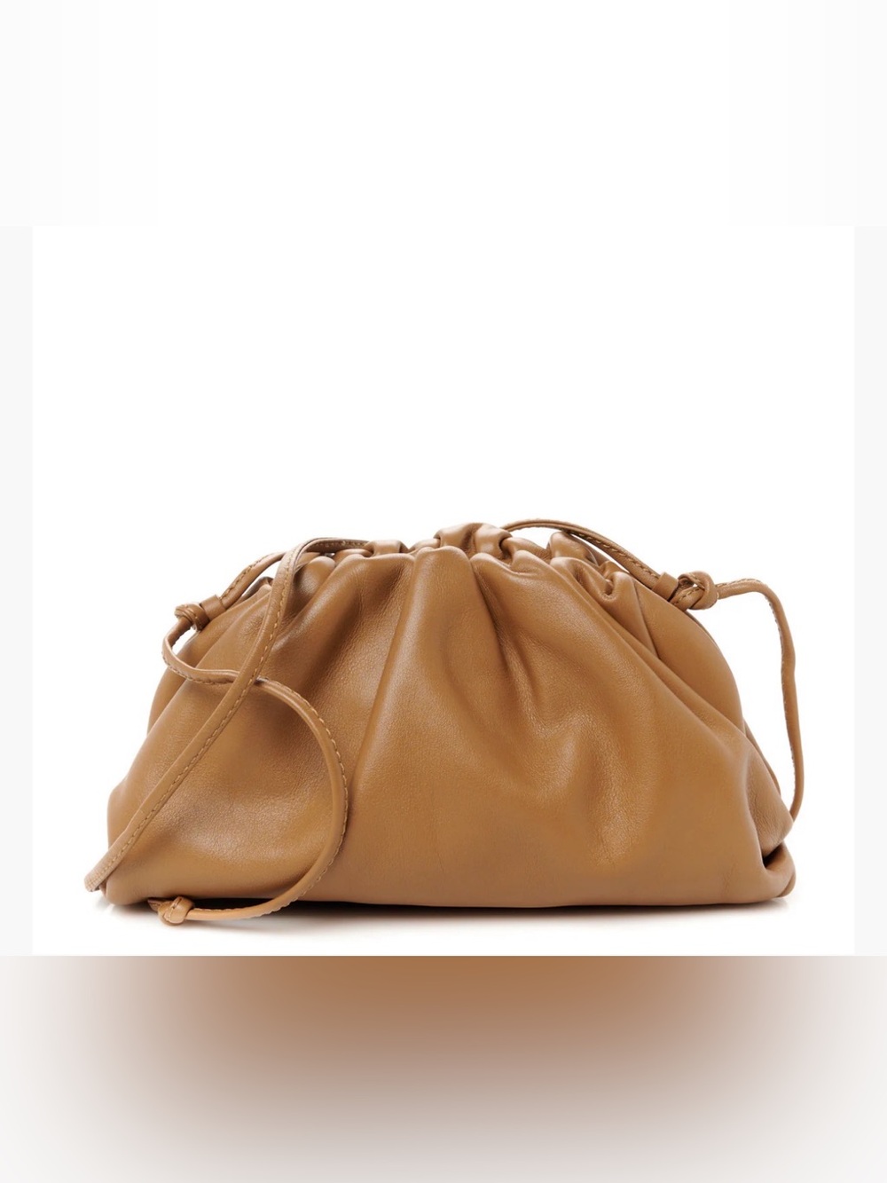 Bottega Veneta - butter calfskin Leather the mini pouch cammello